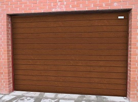 Секционные гаражные ворота Алютех серии Trend 2125x5875 мм